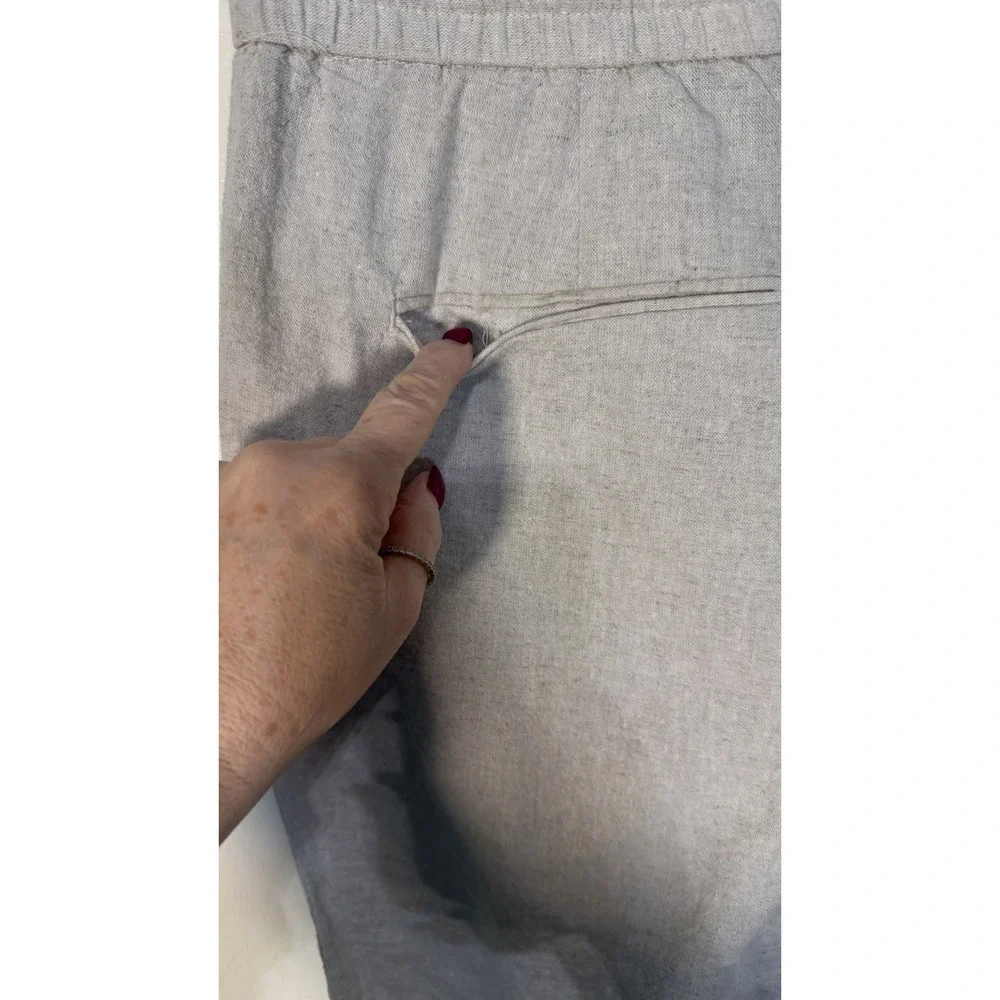 Zara Women's Linen Wide-Leg Pants Size M